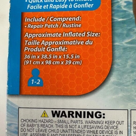 Summer Waves Kids Inflatable Shark Float – NIB  – 36" x 38.5" x 15.5" - - Picture 2 of 2